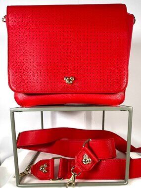 NWOT Disney Parks Red Mickey Resort Collection Crossbody Pin Collector Bag